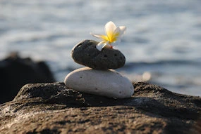 Galets sur plage